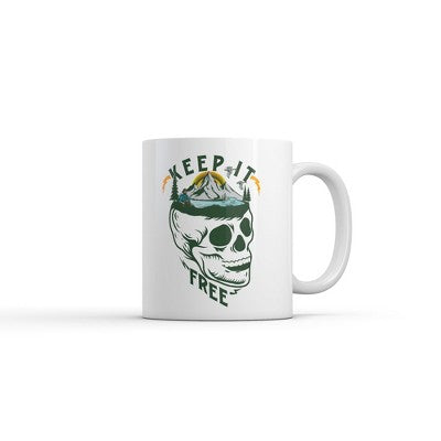 Crazy Dog Keep It Free Camping Mug Funny Sarcastic Nature Graphic Novelty Coffee Cup-11oz