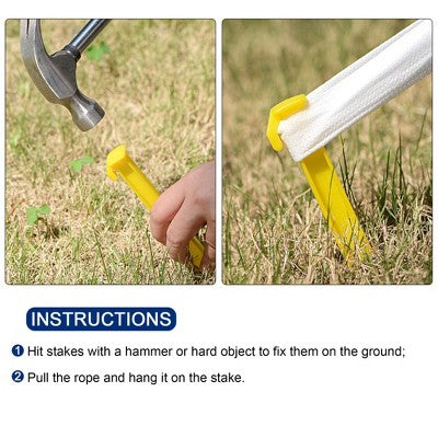 Unique Bargains Tent Stakes Plastic Pegs With Hook For Camping Canopy