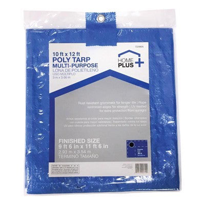 Home Plus 10 Ft. W X 12 Ft. L Light Duty Polyethylene Tarp Blue