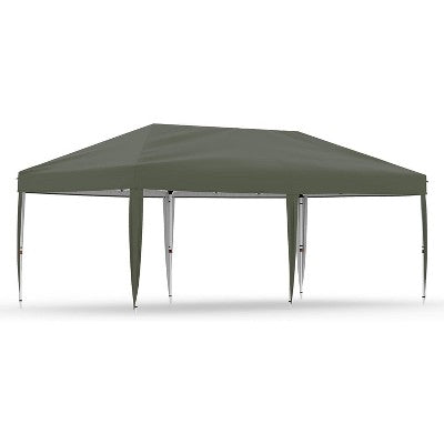 10x10/10x20 Pop Up Canopy Tent – Instant Setup Outdoor Gazebo With 1-Button Push, Portable Commercial Tent For Backyard, Camping, Beach & Parties
