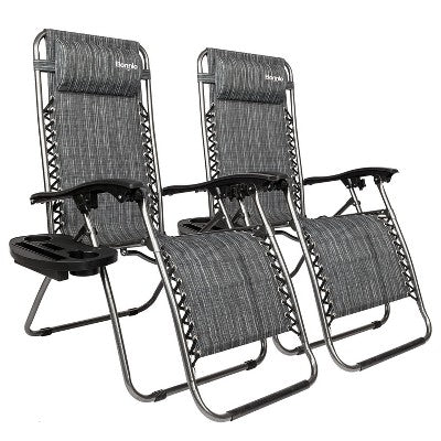 Karl Home Folding Zero Gravity Chair (Set Of 2)