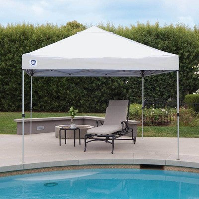 Z-Shade ZSBP10VNTWH-S 10 By 10 Foot White Venture Straight Leg Canopy And Emergency Tent Shelter For Outdoor And Indoor Use, 100 Square Foot Coverage