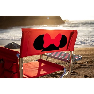 Picnic Time Disney Minnie Mouse Folding Camping Sports Chair - Red