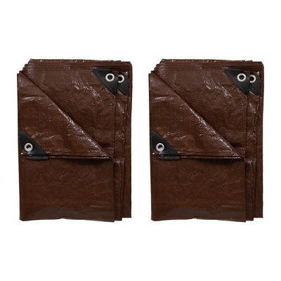Stansport Light-Duty Rip-Stop Tarp 5' X 7' - Brown - 2 Pack
