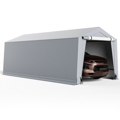 Costway 10' X 16'\10.2' X 20.4' Heavy-Duty Carport Car Canopy Shelter Outdoor Portable Garage Door
