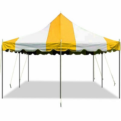 Party Tents Direct Weekender Outdoor Canopy Pole Tent, Yellow 20 Ft X 20 Ft
