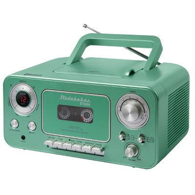 Studebaker SB2135BT Portable Stereo CD Player With Bluetooth, AM/FM Stereo Radio And Cassette Player/Recorder