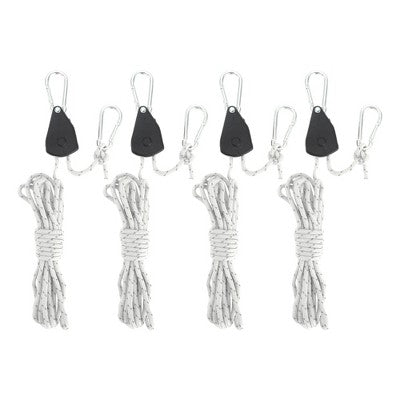 Unique Bargains Adjustable Tent Rope Hanger 1/8" 12.8ft Long 4 Pcs