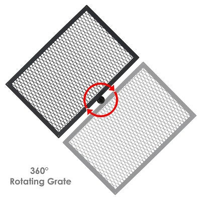 Sunnydaze Decor Sunnydaze Outdoor Heavy-Duty 360-Degree Rotating Adjustable Swivel Fire Pit Cooking Grill Grate - 24"