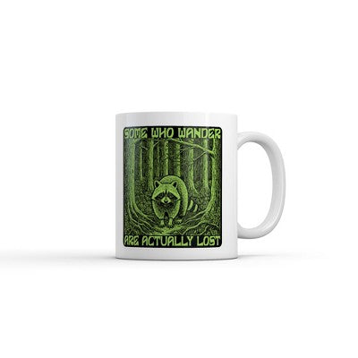 Crazy Dog Some Who Wander Are Actually Lost Mug Funny Sarcastic Nature Graphic Novelty Coffee Cup-11oz