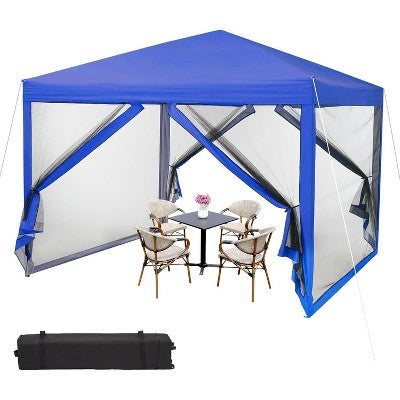 Acekool Pop Up Canopy Tent, Easy Up Outdoor Shelter With Mosquito Netting, Sun Shade, 3 Adjustable Heights, Wheeled Bag For Patio, Camping, Picnic
