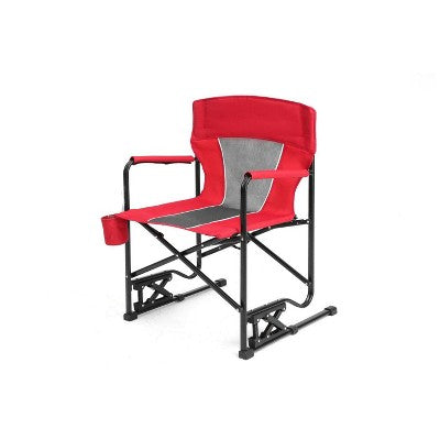 PAGED Outdoor Camping Chair,Portable Folding Rocking Chair With Drink Holder & Comfortable Backrest For Outdoor Travel Lawn Backyard
