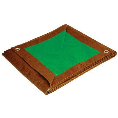 Foremost Dry Top 12 Ft. W X 16 Ft. L Medium Duty Polyethylene Reversible Tarp Brown/Green