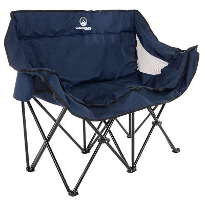  Wakeman Outdoor Camping Chair Loveseat, Blue