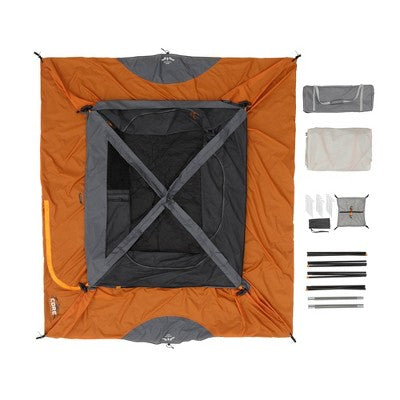  Core Equipment 6 Person Straight Wall Tent - Orange