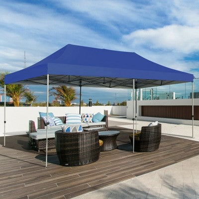  Costway 10'x20' Pop Up Canopy Tent Folding Heavy Duty Sun Shelter Adjustable W/Bag