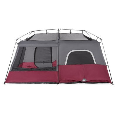 Bestway CORE Instant Cabin 14 X 9-Foot 9-Person Family Cabin Tent W/Rain Fly, Carry Bag & Easy 60-Second Assembly For Camping, Hiking, Outdoor, Red (5 Pack)