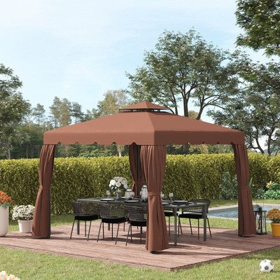  Outsunny Gazebo Replacement Canopy, Double Roof Gazebo Top Cover