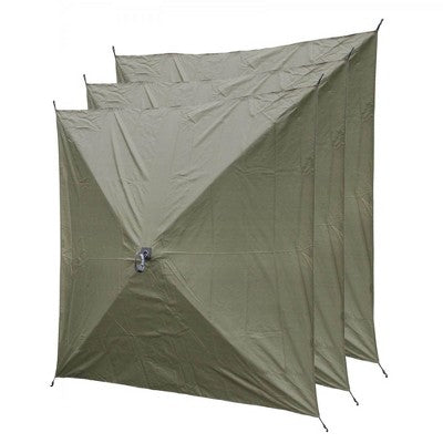  CLAM Quick-Set Escape 12 X 12 Foot Portable Pop-Up Camping Outdoor Gazebo Screen Tent Canopy Shelter And Carry Bag With Wind And Sun Panels Sets, Green