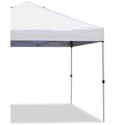  Z-Shade 10 X 10 Foot Peak Straight Leg Portable Instant Shade Tent Outdoor Canopy With Reliable Stakes, Steel Frame, And Carrying Bag, White