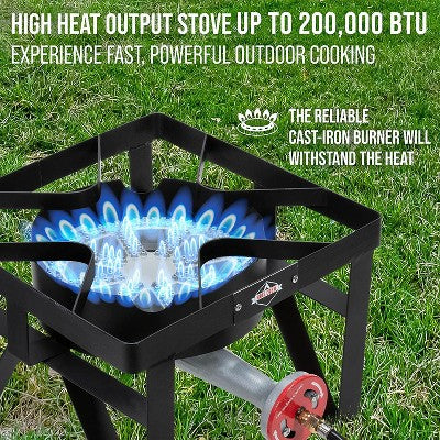  Hike Crew Single-Burner Camping Stove, Portable Propane Stovetop