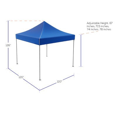  Leisure Sports Outdoor Canopy Tent - 10' X 10', Blue