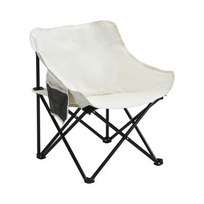  DOMETOUR 2Pcs Outdoor Camping Chairs Folding/Portable With Carry Bag, For Camping, Beach, Picnic Or Backyard Use