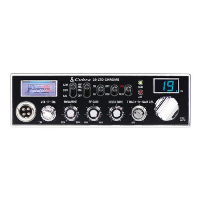  Cobra 40-Channel AM/FM CB Radio With Microphone, 29 LTD Classic (Chrome Face)