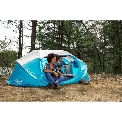  Coleman Pop Up 4 Person Scuba Camping Tent - Blue