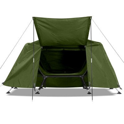  FURNIinspire Camping Tents Heightened Folding Outdoor Camping Tent With Adjustable Leg Claws, Water Proof, UV Protection, Green, 33"*94"*50"