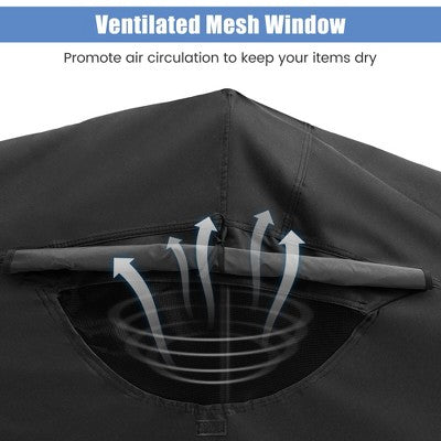  Costway 11.2' X 4.5' X 6.3' Waterproof Motorbike Storage Tent Outdoor Motorcycle Shelter