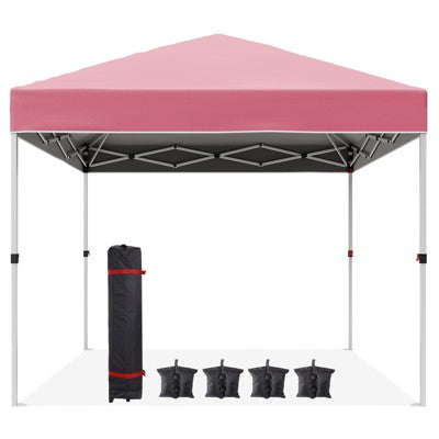  Pop Up Canopy, 10x10 FT Patio Portable Canopy Tent, Waterproof Cover, Outdoor Folding Sun Shelter