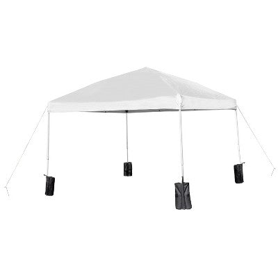  Emma And Oliver 10'x10' Weather Resistant, UV Coated Pop Up Canopy Tent With Sandbags And Wheeled Case