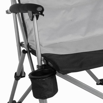  KingCamp Padded Outdoor Folding Lounge Chair Swiveling Cupholder, Side Pocket, And Carry Bag For Camping, Sporting Events, And Tailgating