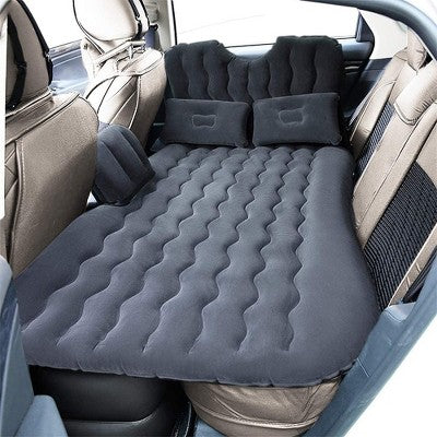  Zone Tech Car Inflatable "Air Mattress" Bed With Back Seat With 2 Air Pillows – Pump Kit - Vacation Camping Blow Up Pad