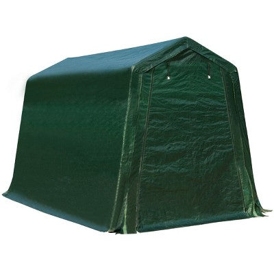  Costway 7'x12' Patio Tent Carport Storage Shelter Shed Car Canopy Heavy Duty Green