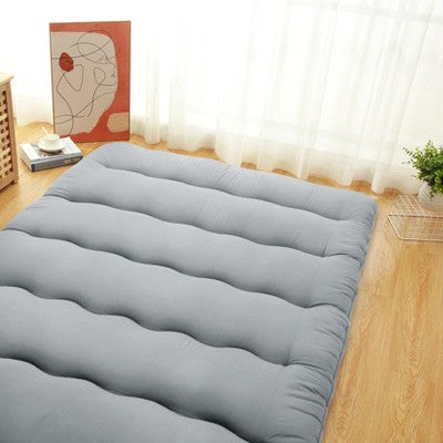  Full Size Japanese Futon Mattress - Foldable Floor Sleeping Pad For Adults, Tatami Mat, Camping Mattress Pad, Wave Grey Design