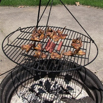 Sunnydaze Decor Sunnydaze Outdoor Camping Or Backyard Heavy-Duty Steel Round Fire Pit Cooking Rack Grill Grate - 40"