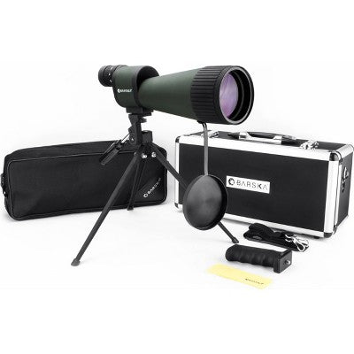  Barska 25-125x88mm WP Benchmark Straight Monocular With Handheld Tripod Table