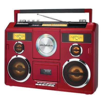  Studebaker SB2140 Sound Station Portable Stereo Boombox With Bluetooth, CD, AM/FM Radio And Cassette Player/Recorder