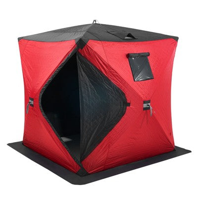  VEVOR Portable Ice Shelter, 3-4 Person Insulated Pop-Up Ice Fishing Tent, 35 Square Feet Fishable Area, Thermal Ice Shanty For Winter Fishing