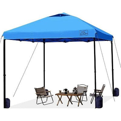  Anybear 10x10FT Light Blue Pop Up Canopy Tent With Adjustable Legs