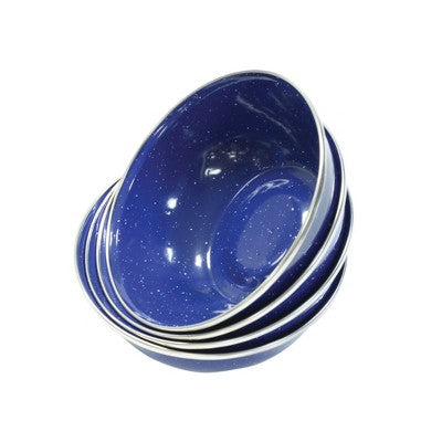  Stansport Enamel Camping Tableware Set 24 Pieces Blue
