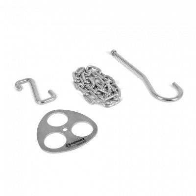  Petromax Camping Tripod Lashing Set With Hooks And Chain, Steel For Outdoor Dutch Oven Cooking Or To Build Shelter