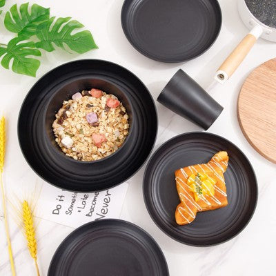  Itopfox Wheat Straw Dinnerware Set For 8, Includes Plates, Bowls & Cups, Unbreakable & Dishwasher Safe, Perfect For Parties, Picnics & Everyday Use