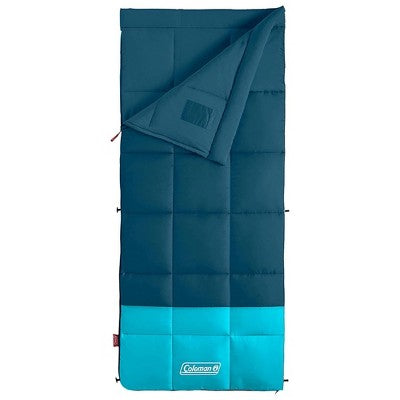  Coleman Montana 8 Person Cabin Camping Hiking Tent With Hinged Door, Blue & Kompact Lightweight Degree 20 Fahrenheit Sleeping Bag (2 Pack)