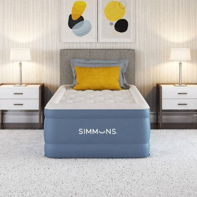  Simmons Rest Aire 17" Comfort Top Anti-Microbial Air Mattress With Built-in Pump - Twin