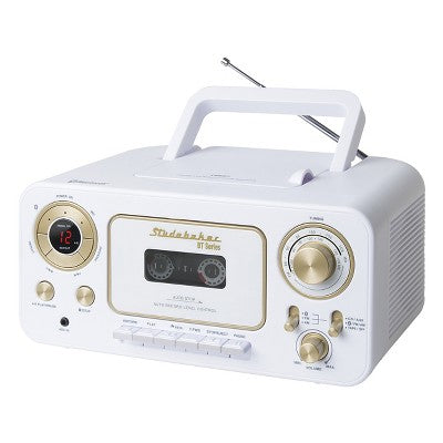  Studebaker SB2135BT Portable Stereo CD Player With Bluetooth, AM/FM Stereo Radio And Cassette Player/Recorder