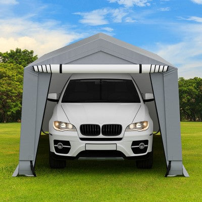  Costway 10' X 16'\10.2' X 20.4' Heavy-Duty Carport Car Canopy Shelter Outdoor Portable Garage Door