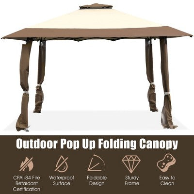 Costway 13'x13' Gazebo Canopy Shelter Awning Tent Patio Garden Outdoor Companion
